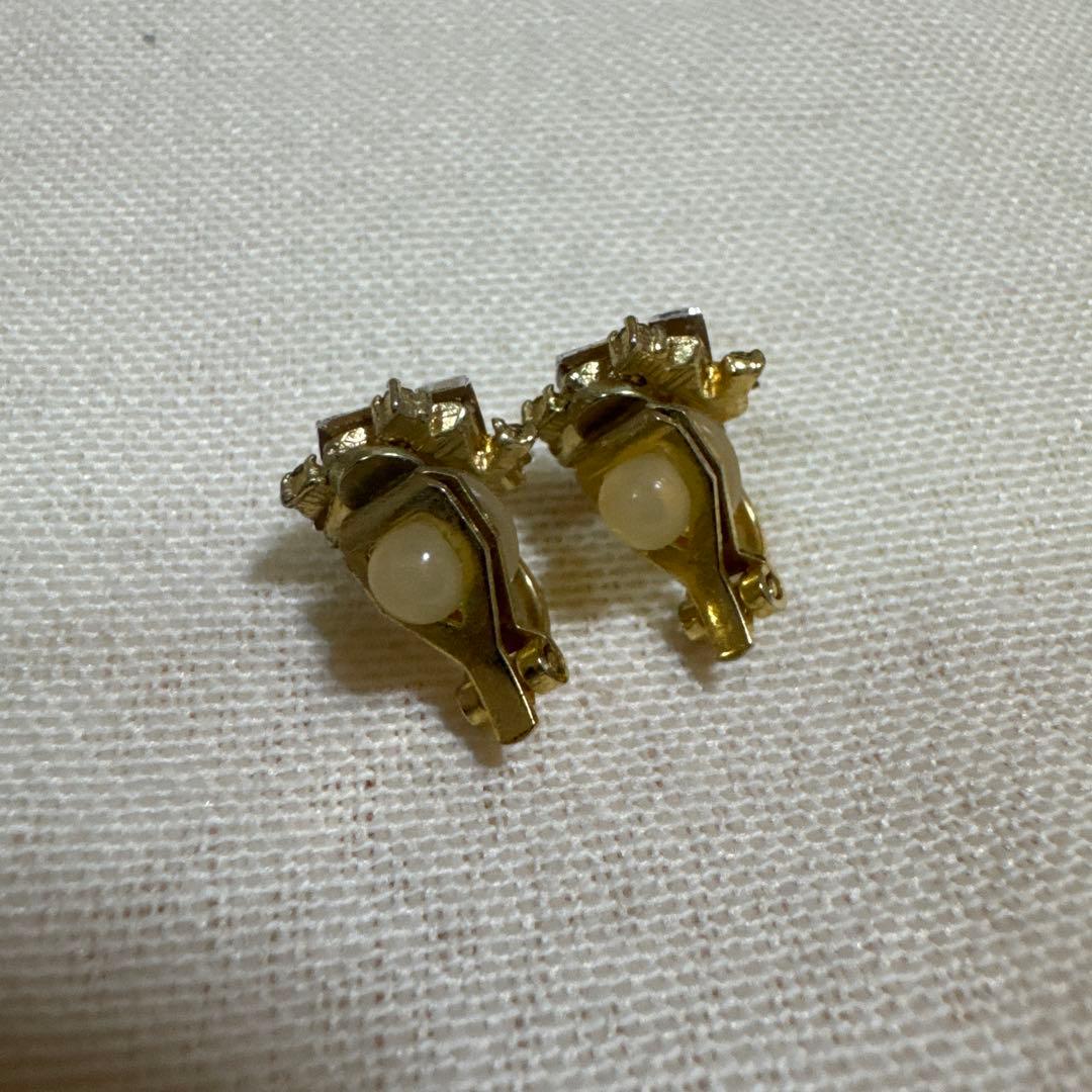 ゴールドクリスタル装飾イヤリング — image 4