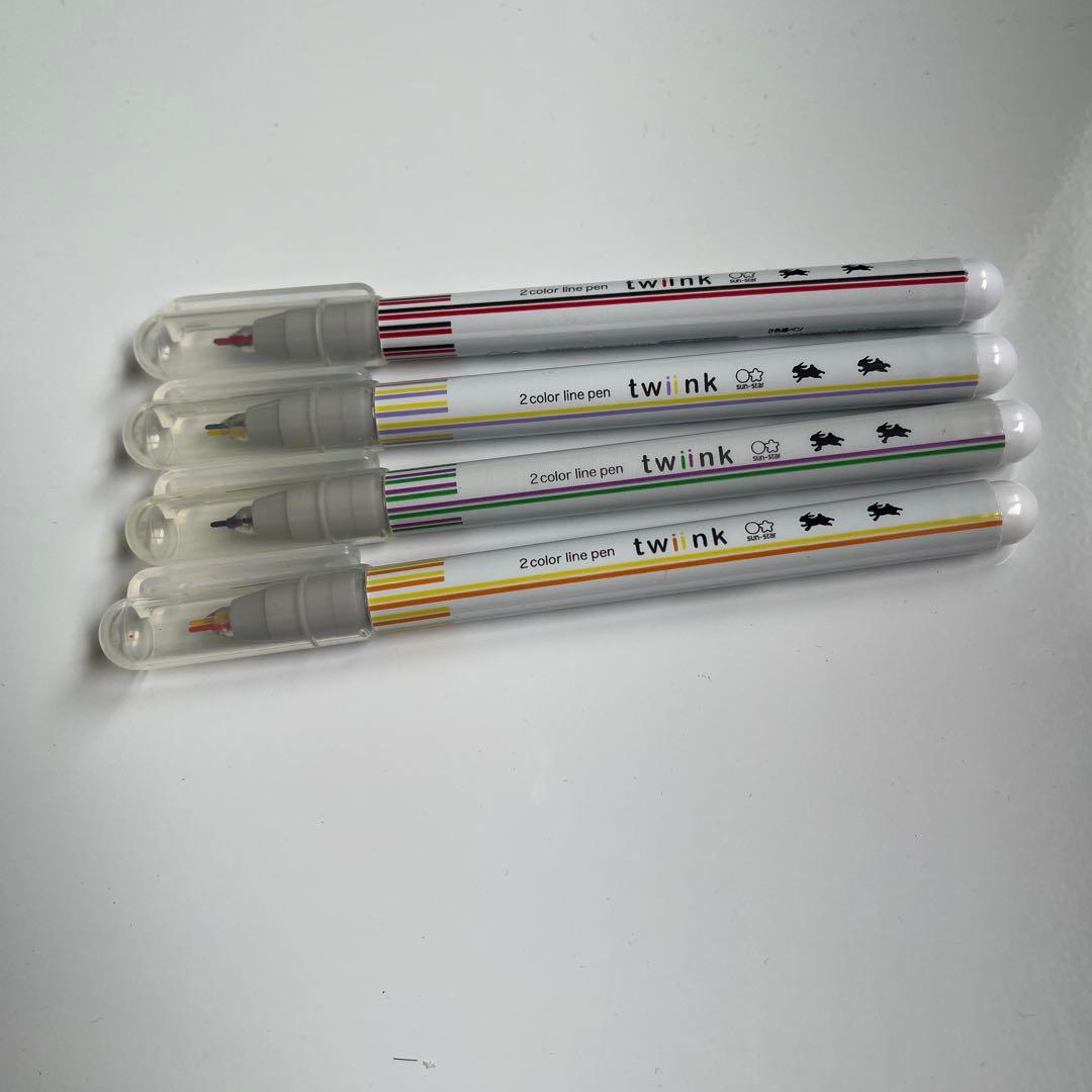 サンスター文具 sun-star twiink（ツインク） 2色線ペン４本セット — image 3