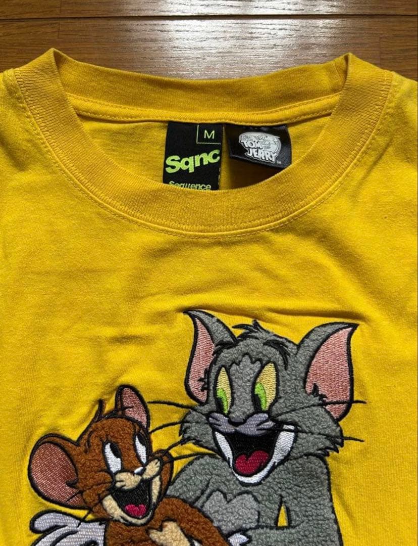 B ONE SOULコラボ TOM＆JERRY キャラクター エンボス 刺繍 T — image 4