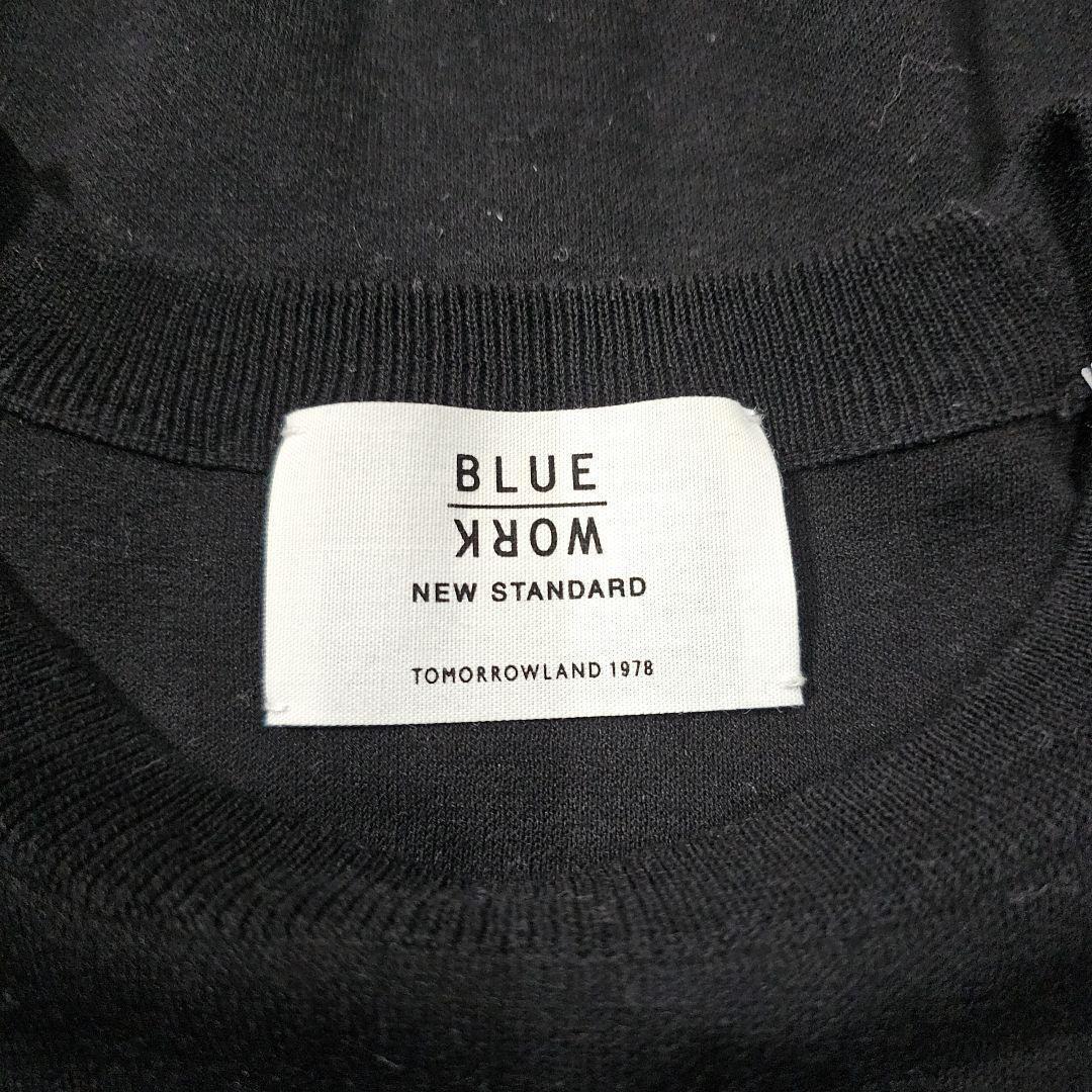 ブルーワーク BLUE WORK オーバーサイズ 半袖ニット XS ブラック — image 2