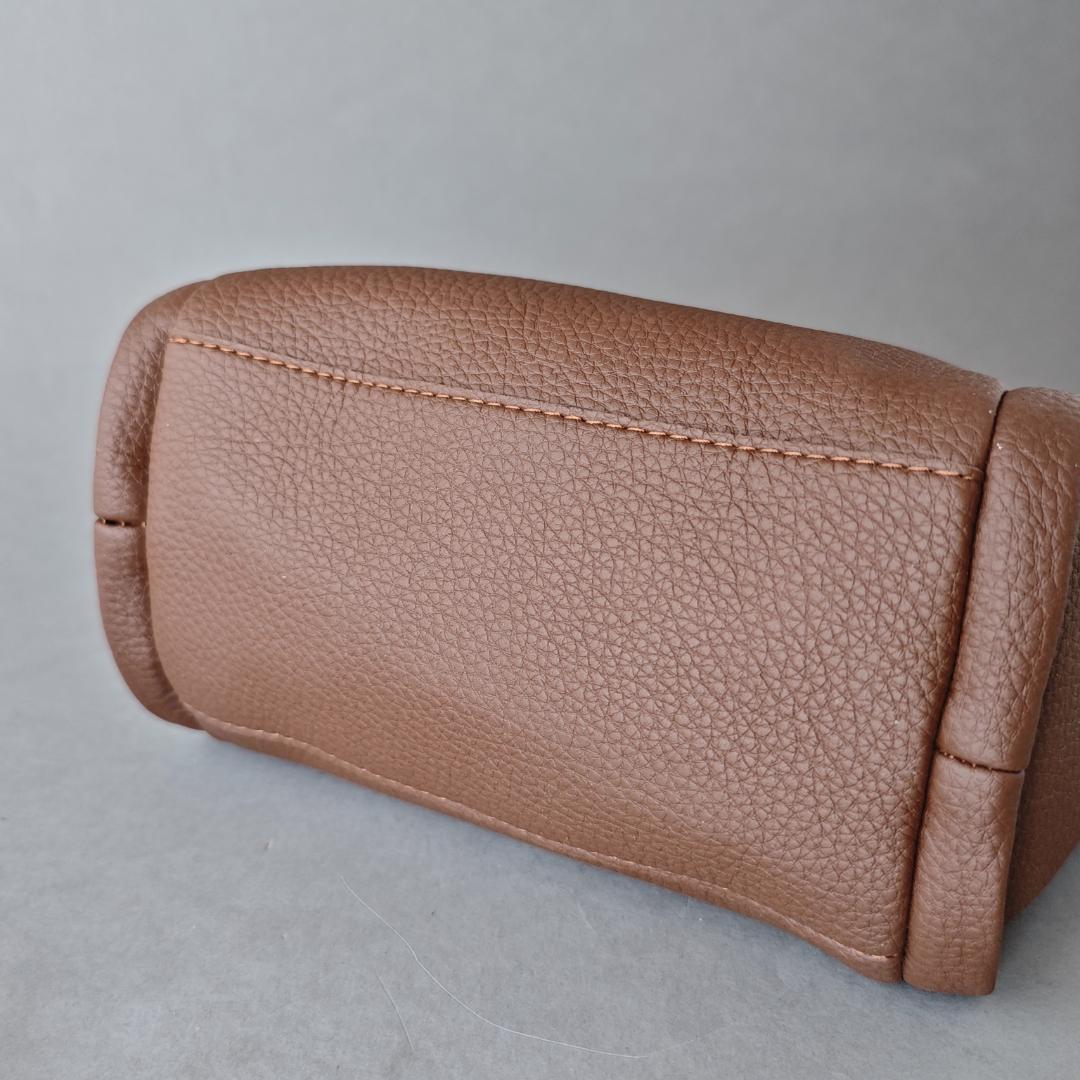 軽量✨ グレージュ手提げバッグ2way シボ感 デイリーハンドバッグ — image 5