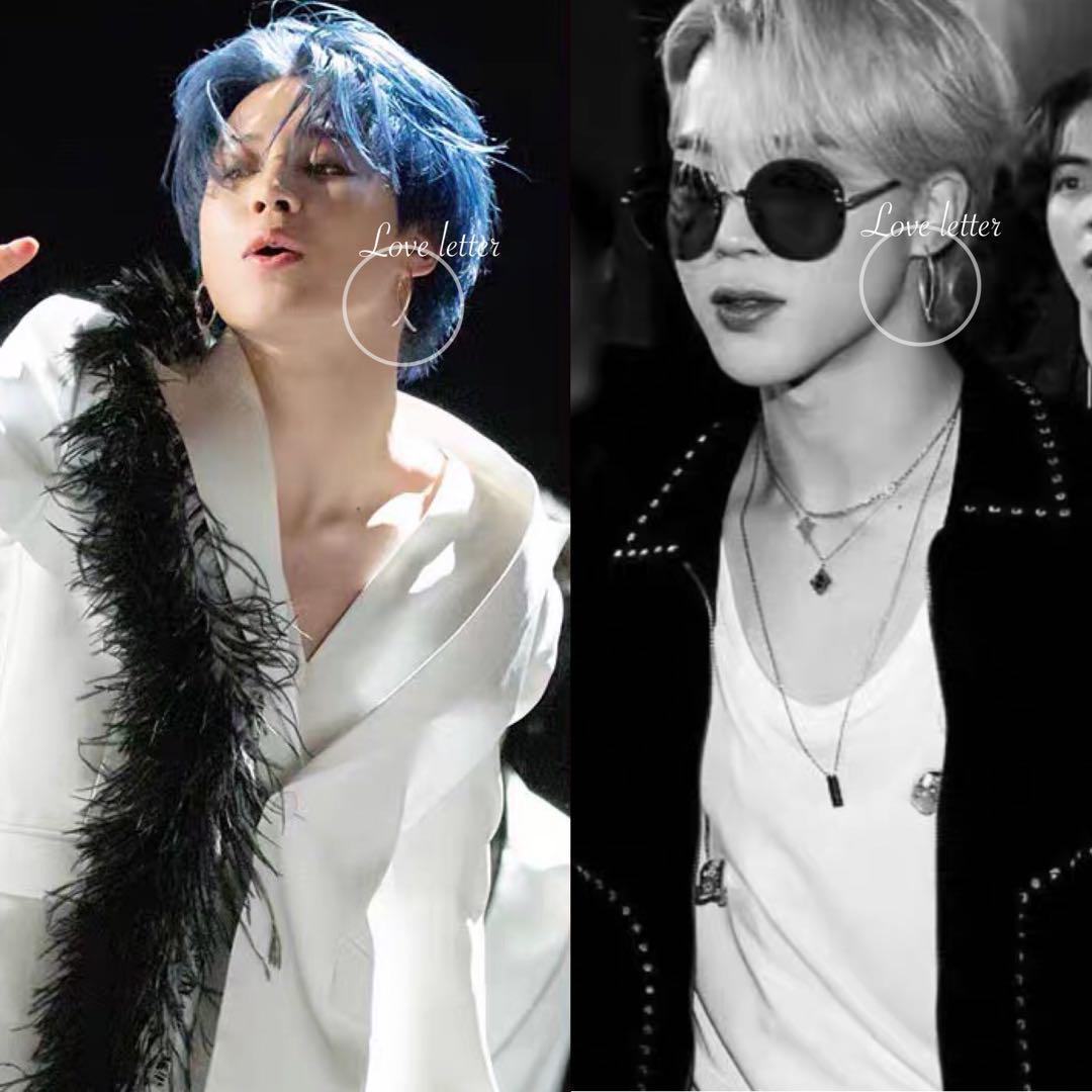 No.73M ゴールドクロスイヤリング 韓国 BTSジミン着用 KPOP — image 2