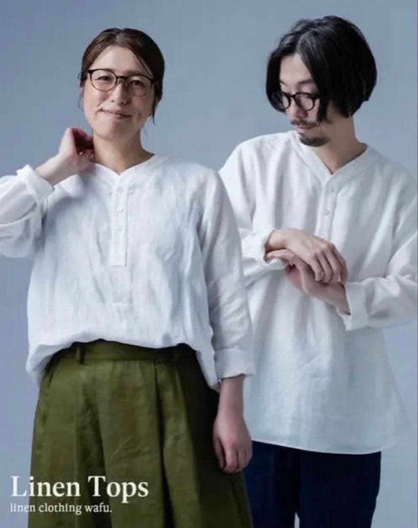 wafu シャツ　リネン　スリーピングシャツ オフ白 — image 5