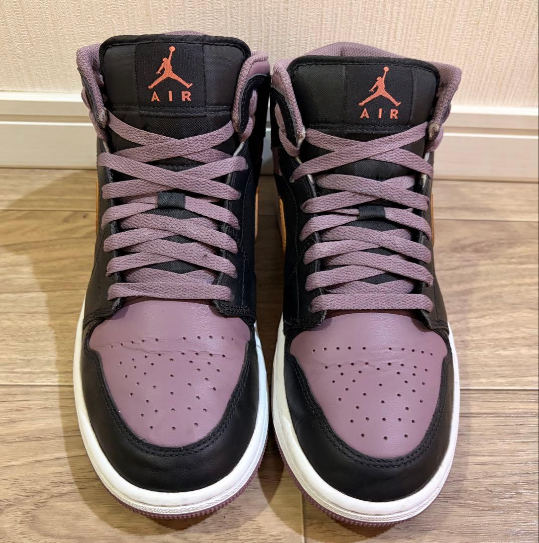 『美品』 NIKEエアジョーダン1 MID スカイJモーブ/スカイJオレンジ" — image 4