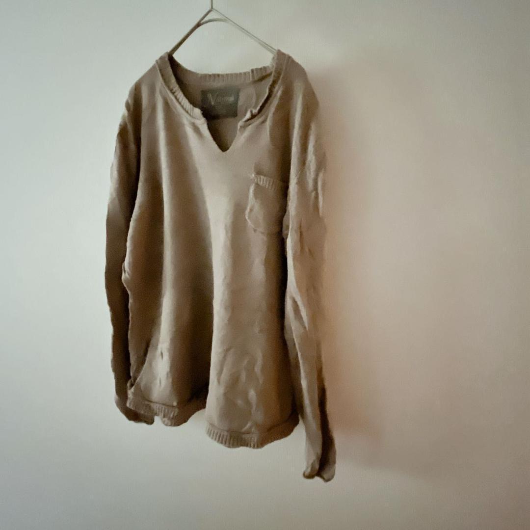 Natural Reflection ベージュ コットンニット L/G 長袖 — image 4