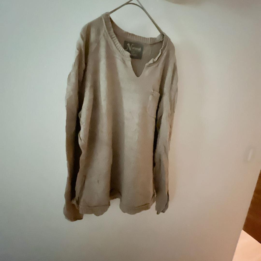 Natural Reflection ベージュ コットンニット L/G 長袖 — image 5
