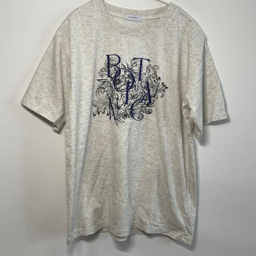PAGEBOY ページボーイ）ボタニカルシシュウＴシャツ 半袖Tシャツ — image 2