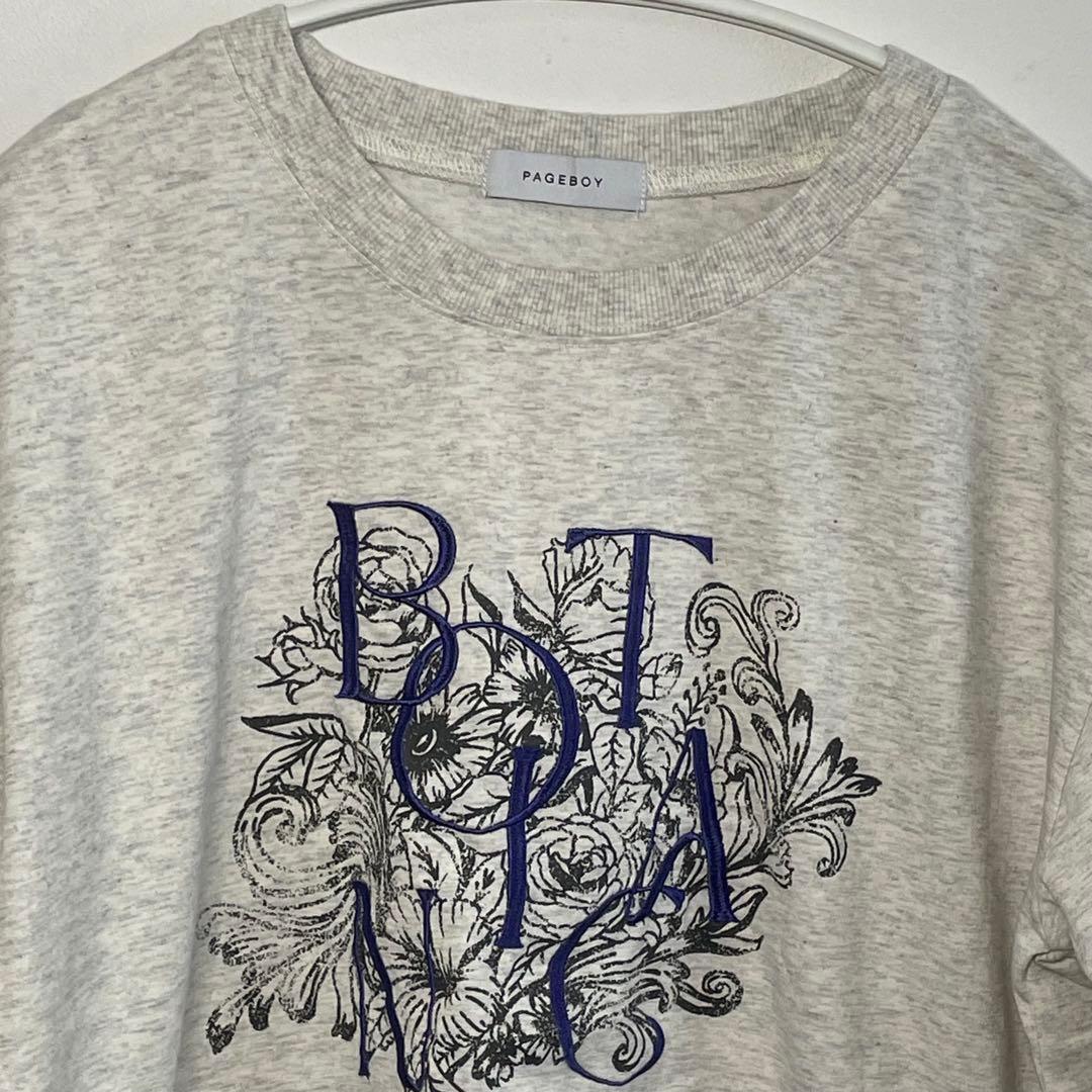 PAGEBOY ページボーイ）ボタニカルシシュウＴシャツ 半袖Tシャツ — image 4