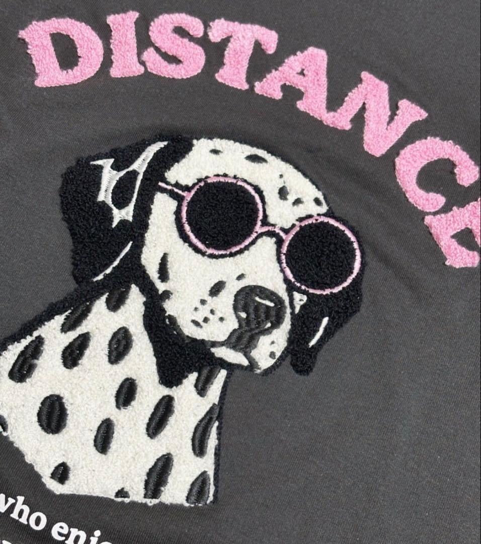 新品 VEHEMENT ダルメシアン 刺繍 オーバーサイズTシャツ 淡黒ピンクL — image 3