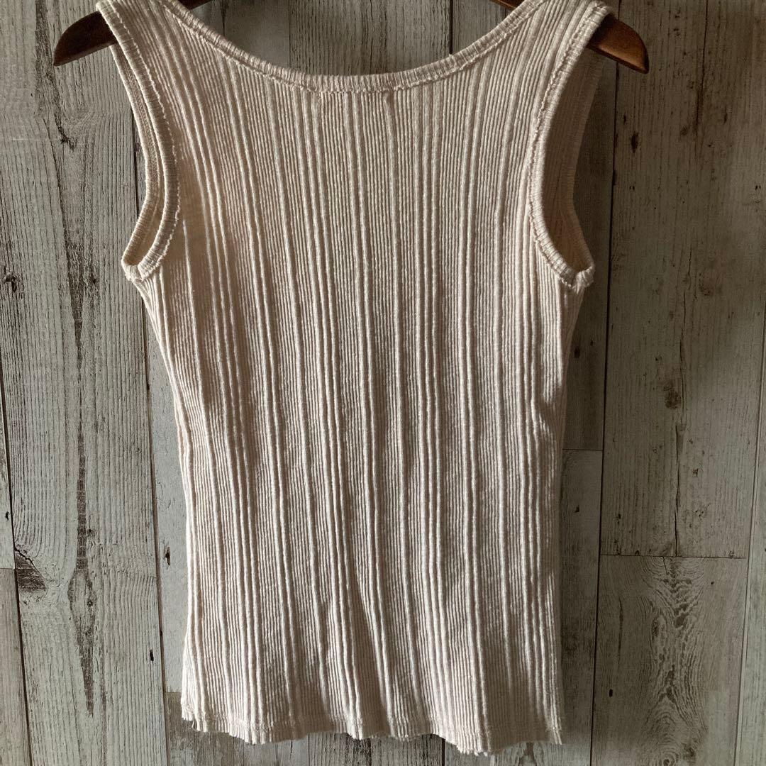 ダッフルボタンタンクトップ アイボリー — image 4