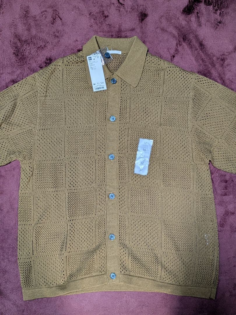 新品 GU メッシュ半袖カーディガン　Mサイズ — image 2