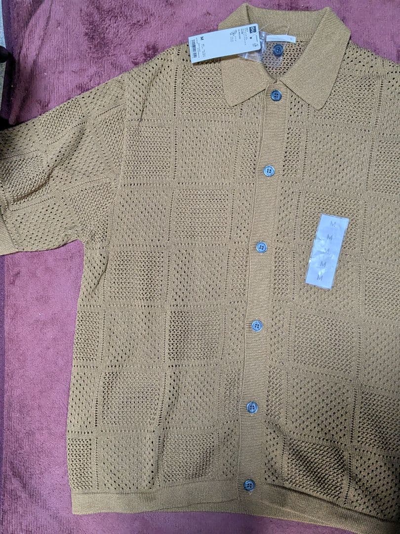新品 GU メッシュ半袖カーディガン　Mサイズ — image 3