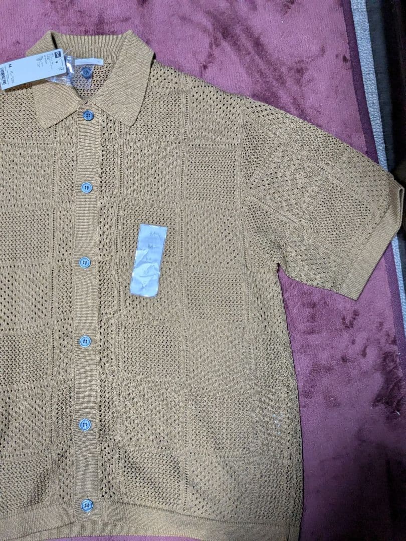 新品 GU メッシュ半袖カーディガン　Mサイズ — image 4
