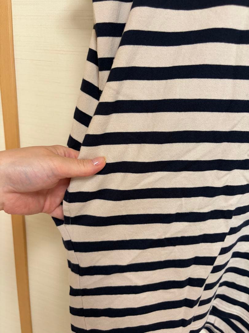 CINEMA CLUB ボーダー 半袖 チュニックTシャツLLサイズ — image 2