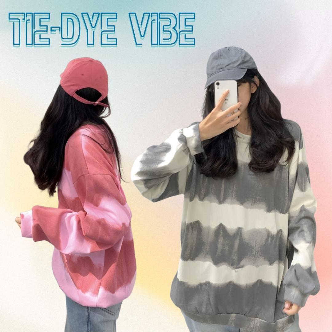 【新品】タイダイ柄 トレーナー Mサイズ ピンク — image 3