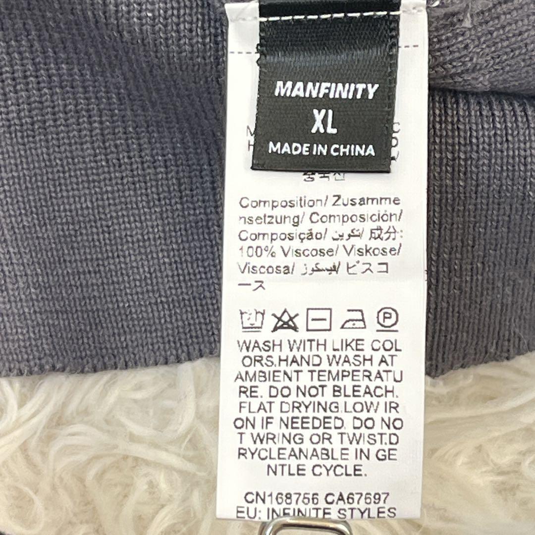 マットグレー ハイネック ニットセーター XLサイズ オーバーサイズ — image 4