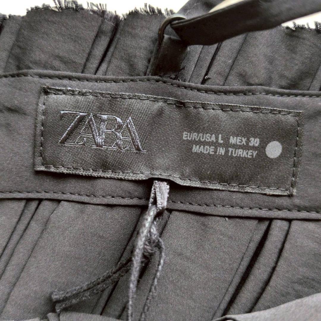 新品タグ付 ZARA プリーツキャミワンピース　マキシ丈 大きめXL 黒 — image 5