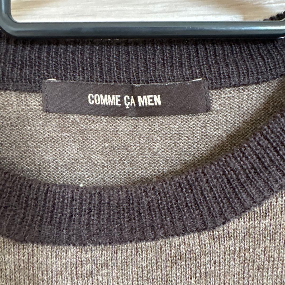 COMME CA MEN クルーネック ニット セーター マルチカラー — image 3