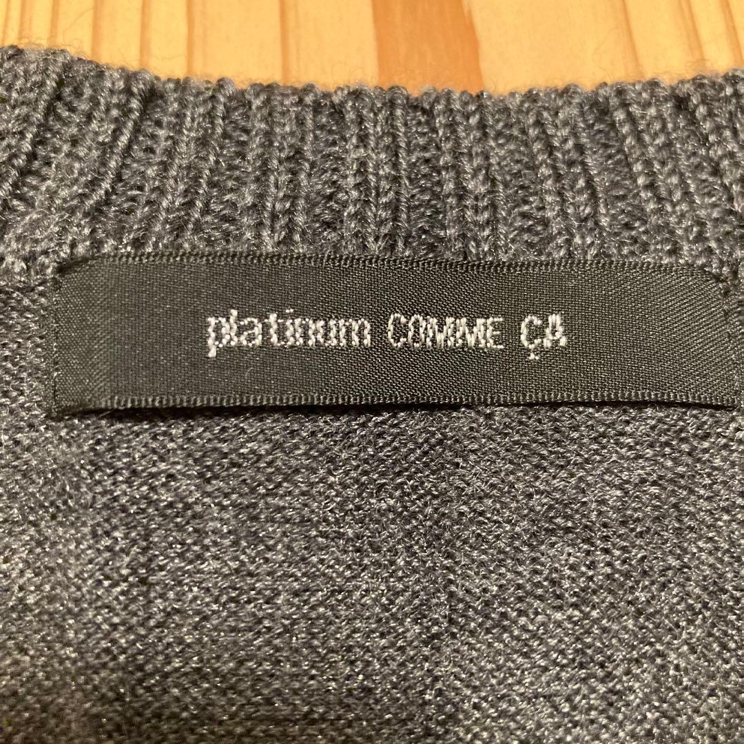 プラチナコムサ　platinum COMME CA ニットセーター　Vネック — image 5