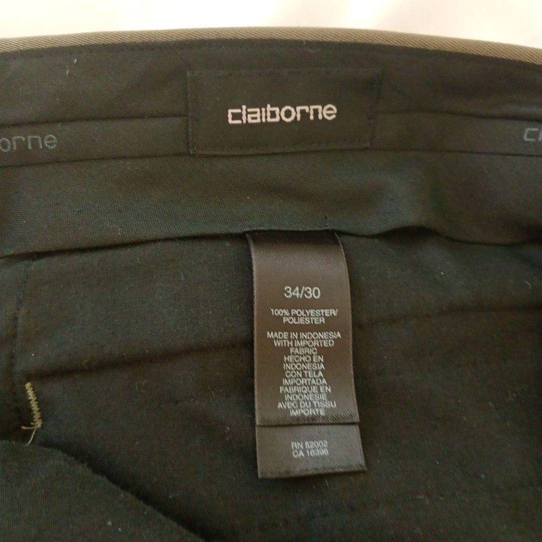 claiborne スラックス 34/30 オリーブグリーン — image 3