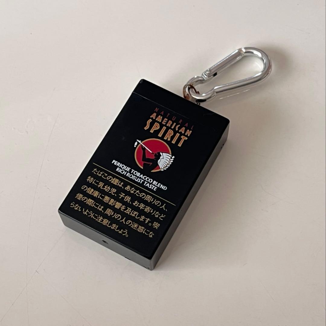 アメスピ　黒　カラビナ付き携帯灰皿　キーホルダー — image 2