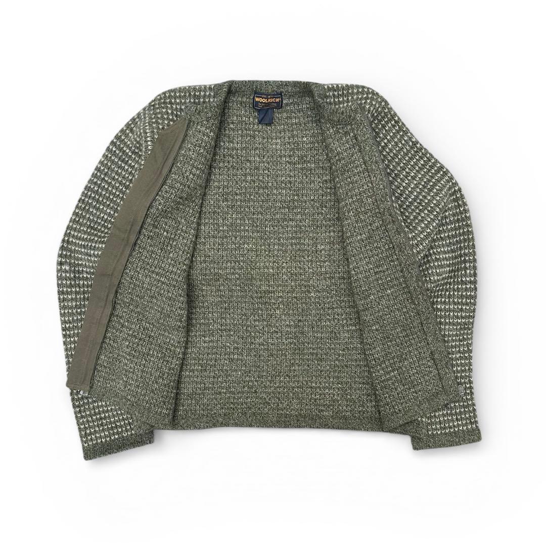 希少 WOOL RICH ウールリッチ バーズアイ ジップセーター M — image 4
