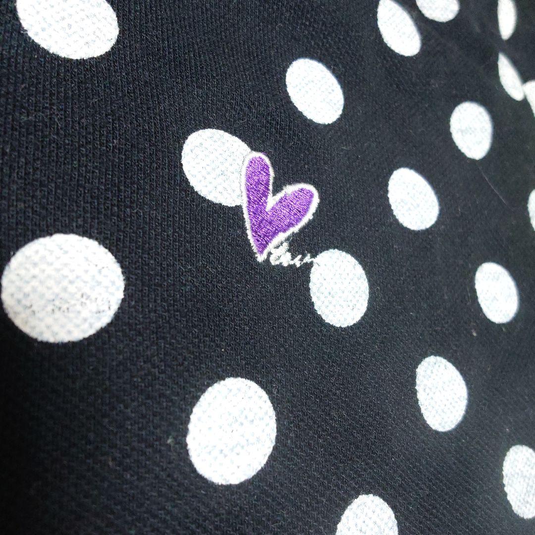 TIMELY WARNING ポロシャツ ドット柄 パープル刺繍 M — image 2