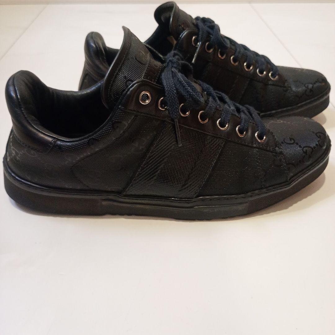 【美品】GUCCI　グッチ　スニーカー　GGインプリメ　キャンバス　ブラック — image 5