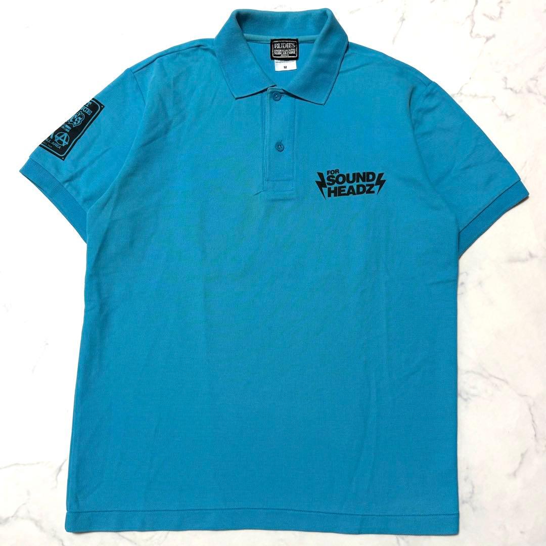 RUDIES ロゴ プリント 半袖 ポロシャツ カットソー ブルー M — image 2