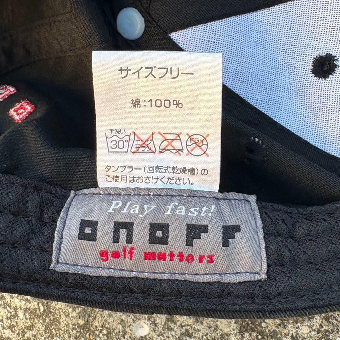 ONOFF ゴルフキャップ デニム生地　刺繍 フリーサイズ アジャスター付き — image 5