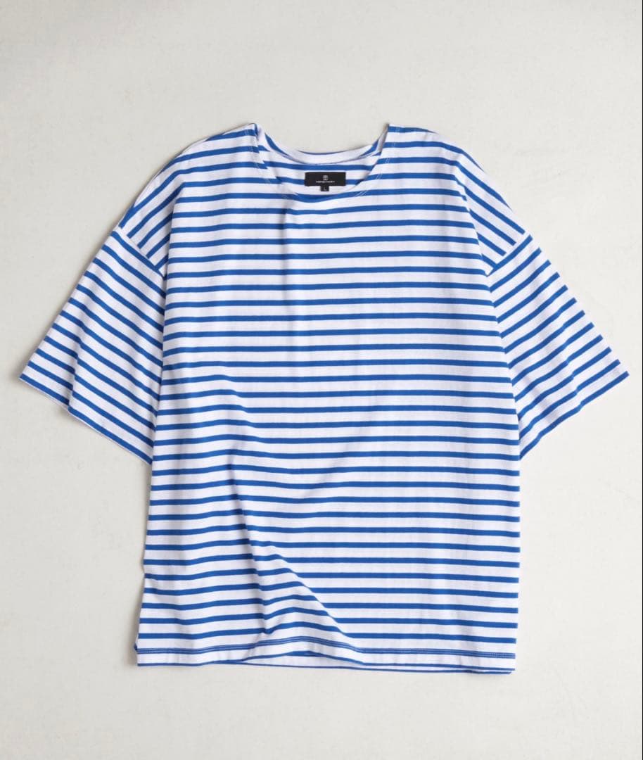 MONO-MART ボーダーTシャツ ブルー Mサイズ — image 4