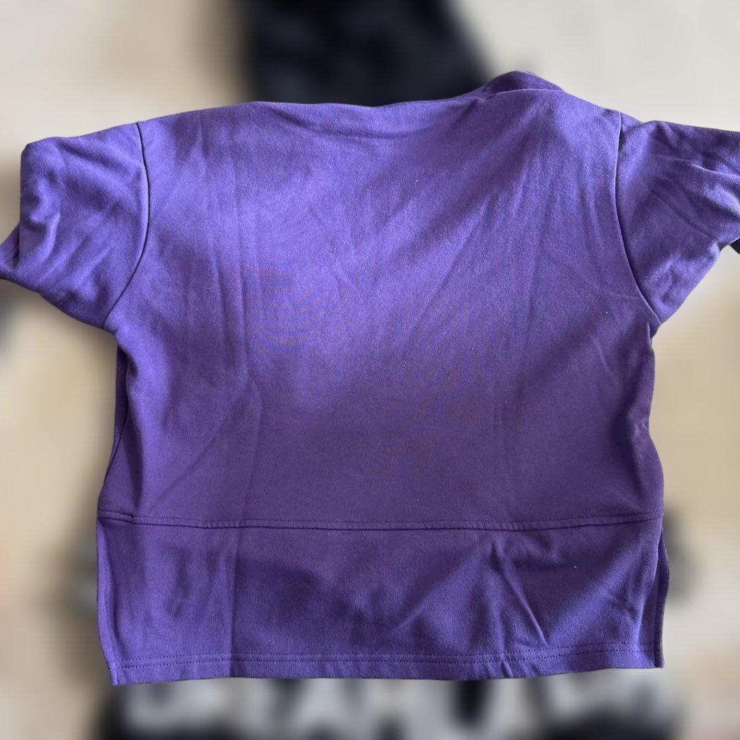 【良品】ユニセックス フード付きパーカー XL 紫/黒 — image 3