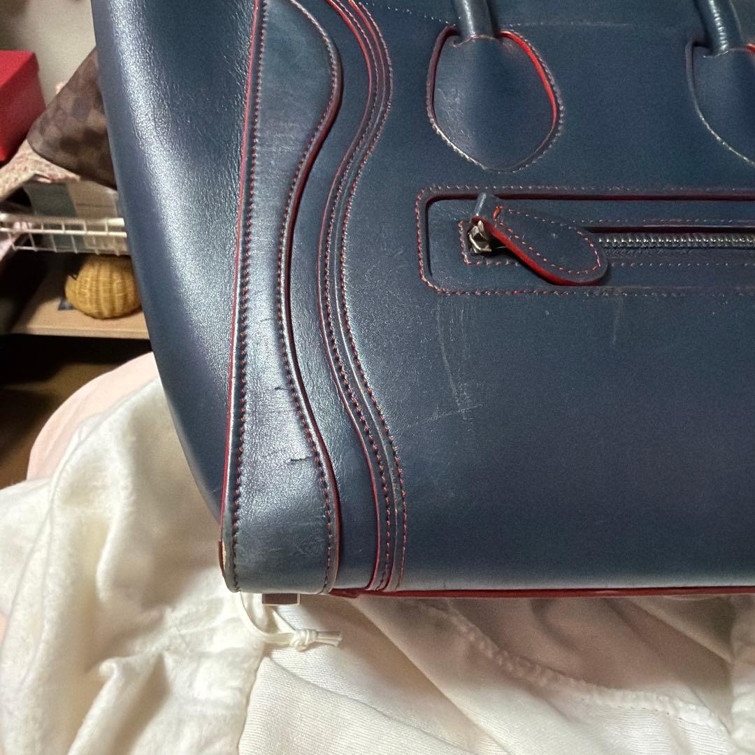 CELINE セリーヌ ラゲージ ハンドバッグ ネイビー — image 4
