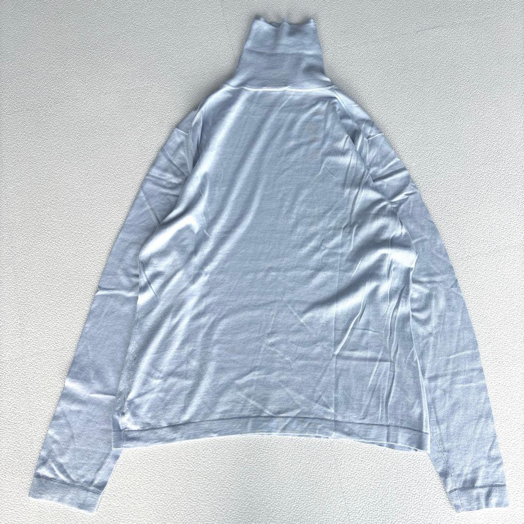 【メンズ/L】GUCCI　グッチ　コットン100％　ハイネック　ニット　ブルー — image 2