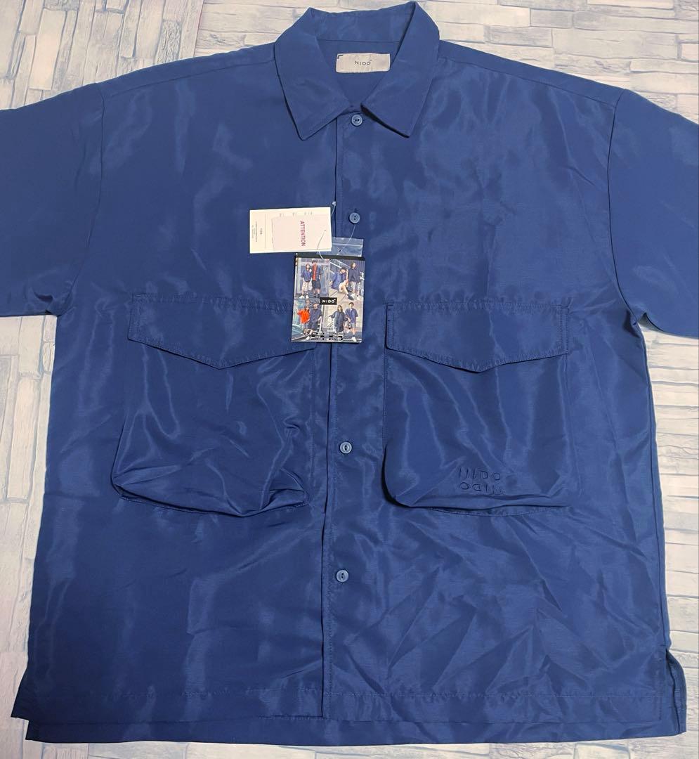 【新品】NIDO™ 半袖シャツ ネイビー ❣️Ｌサイズ　梅雨 仕様 — image 2