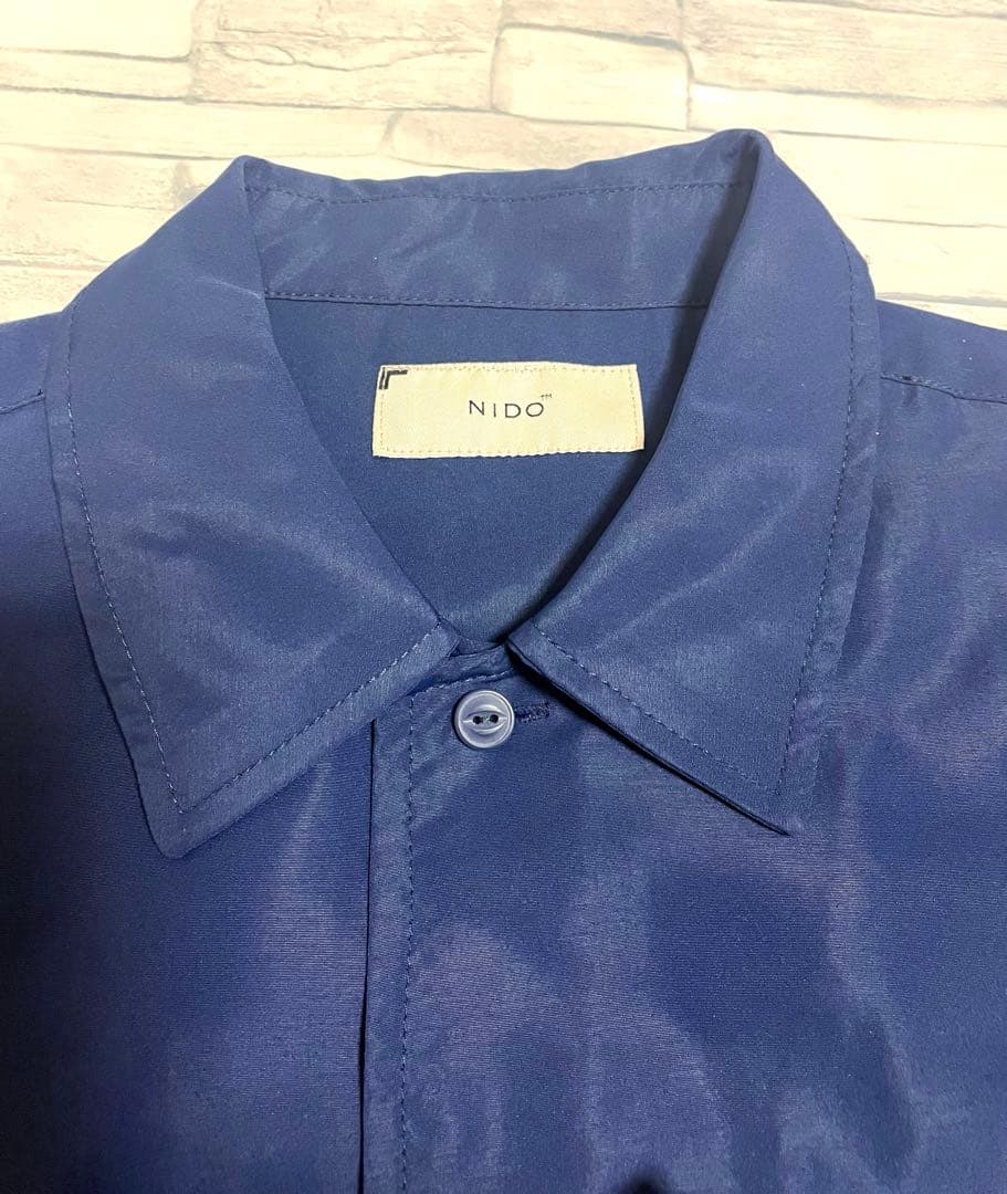【新品】NIDO™ 半袖シャツ ネイビー ❣️Ｌサイズ　梅雨 仕様 — image 4