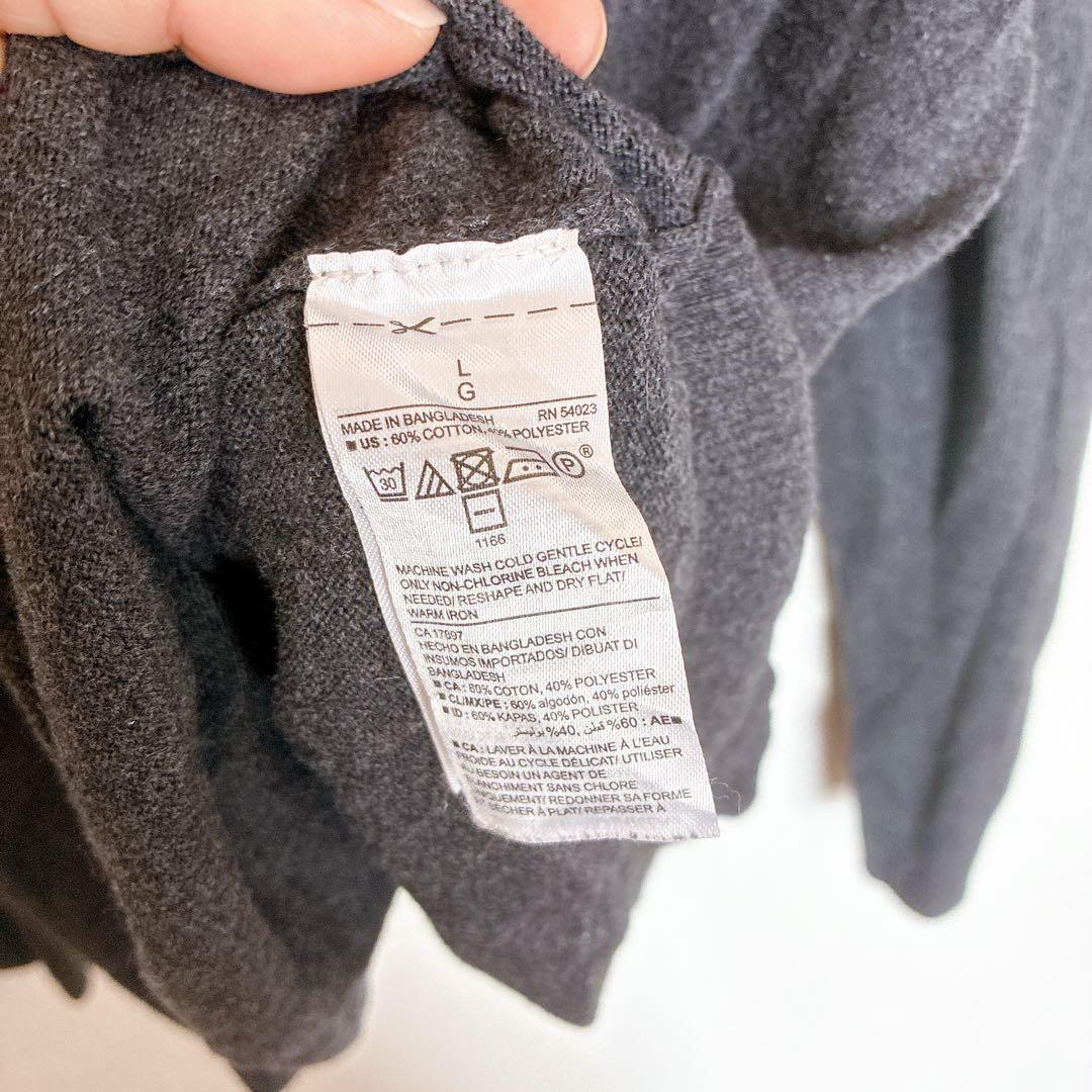 オールドネイビー Vネックセーター 無地 L 灰色 綿混 シンプル 秋服 — image 3