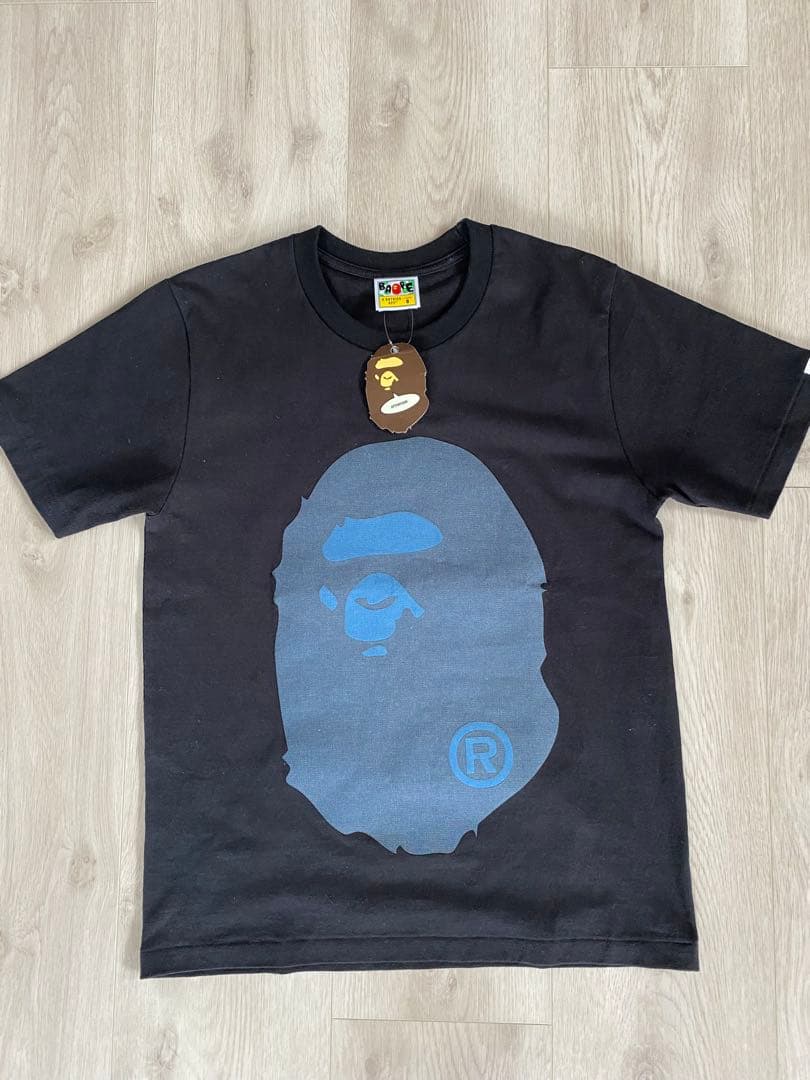 A BATHING APE DENIM BIG APE HEAD TEE — image 3