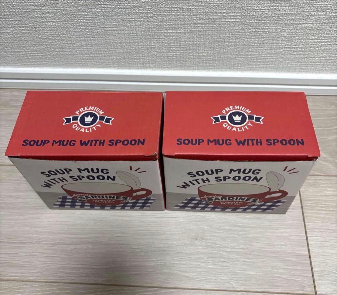 オリバー アメリカン サーディン スープカップ 2個セット　スプーン付 — image 2