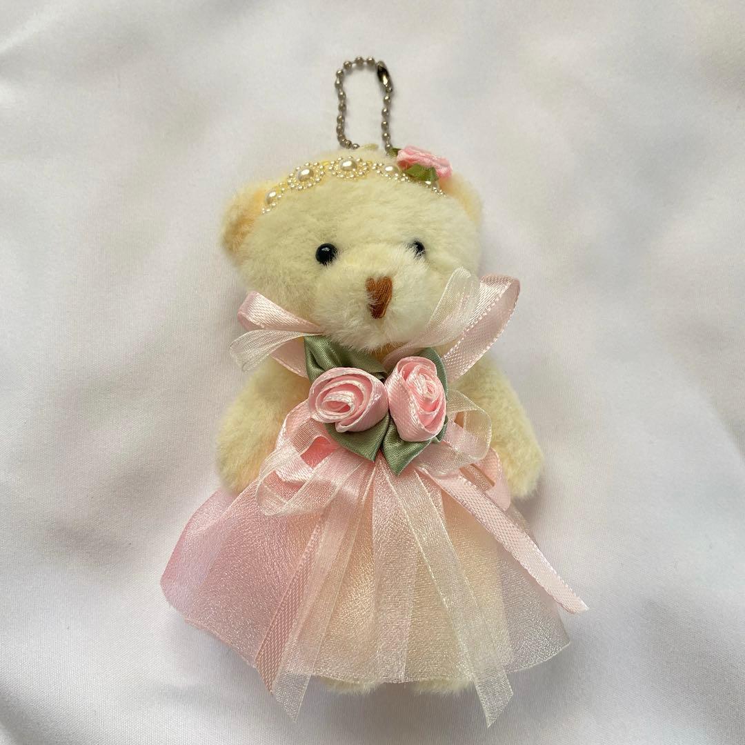 くま ぬいぐるみ キーホルダー 白 ウェルカムスペース 結婚式 推し活 スクバ — image 2