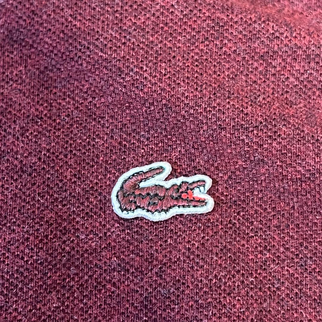 希少ロゴ　LACOSTE ラコステ ポロワンピース ボルドー　ワインレッド　36 — image 5