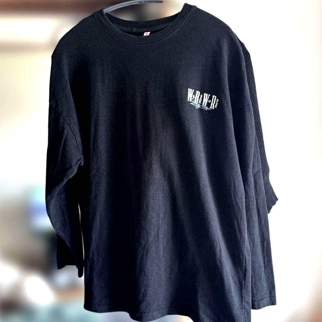 SHEIN バックプリント オーバーサイズ Tシャツ 長袖 ブラック S — image 2