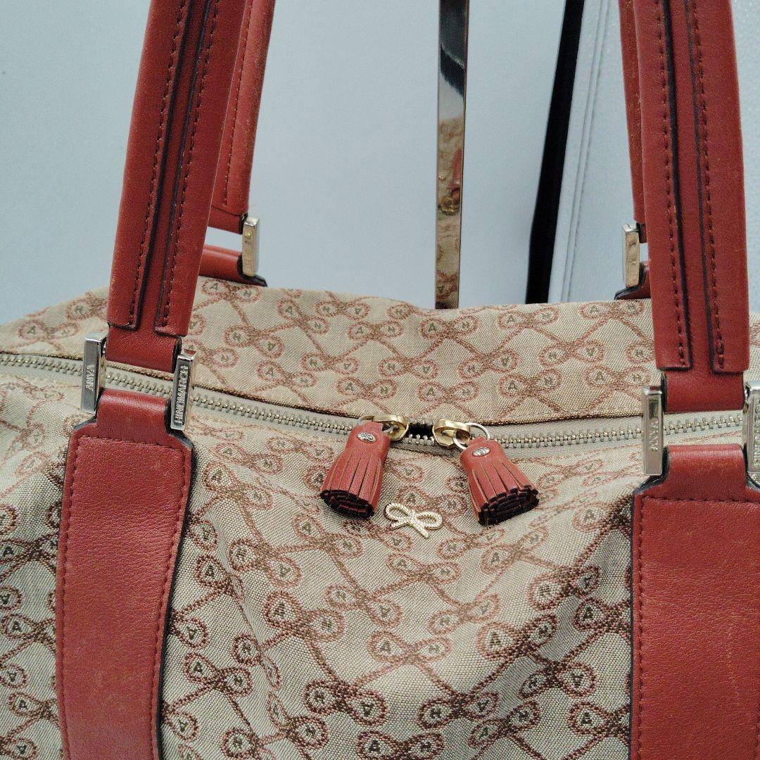 ANYA HINDMARCH ハンドバッグ　リボンジャガード　総柄　ミニボストン — image 2