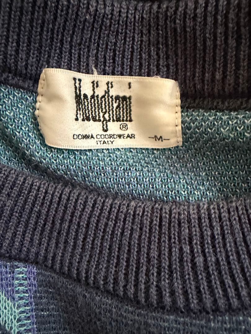 Modigliani サマーニット 半袖 総柄 ヨット Tシャツ — image 3