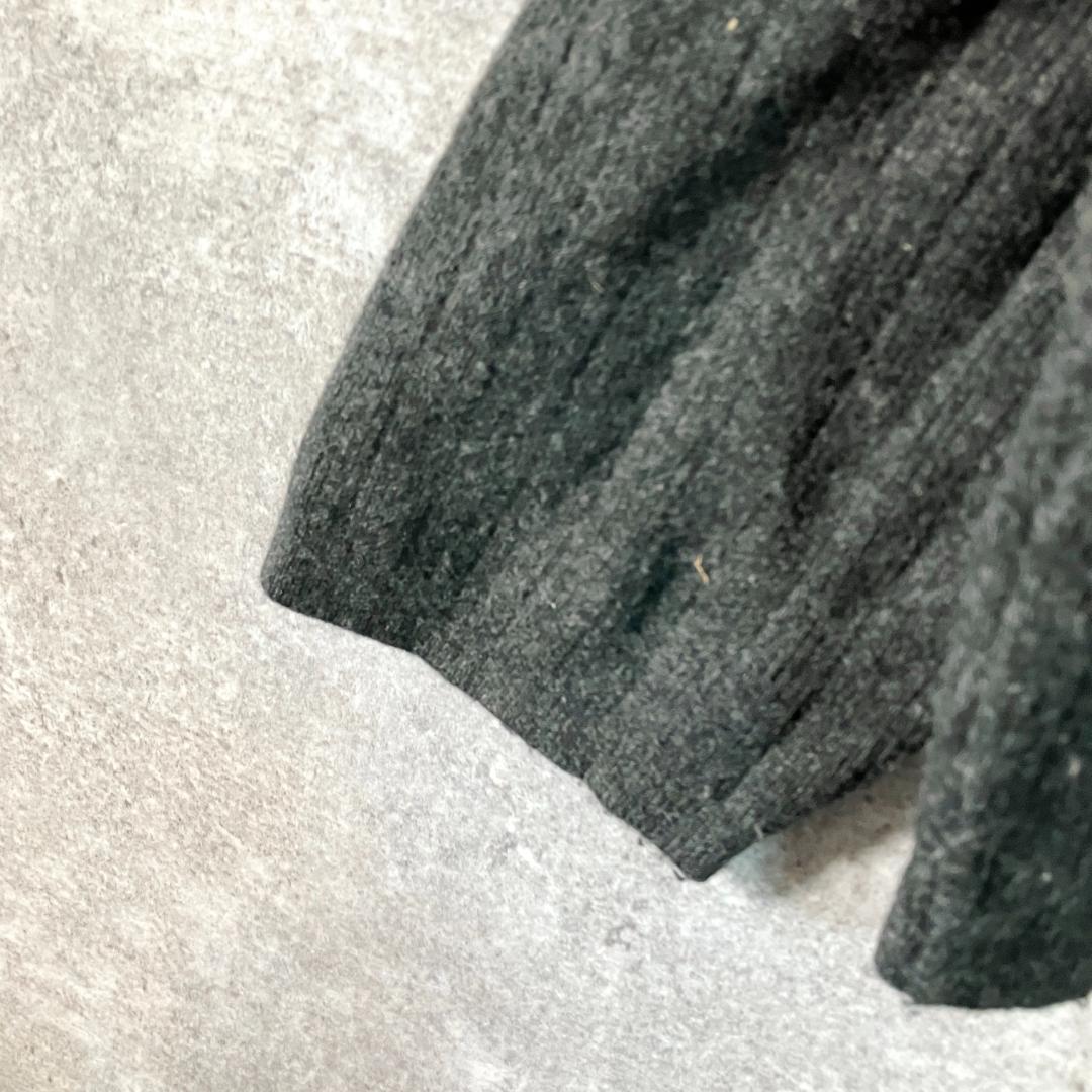 LACOSTE　ニット　セーター　長袖　ジップアップ　グレー　ロゴ　ワニ　ウール — image 4