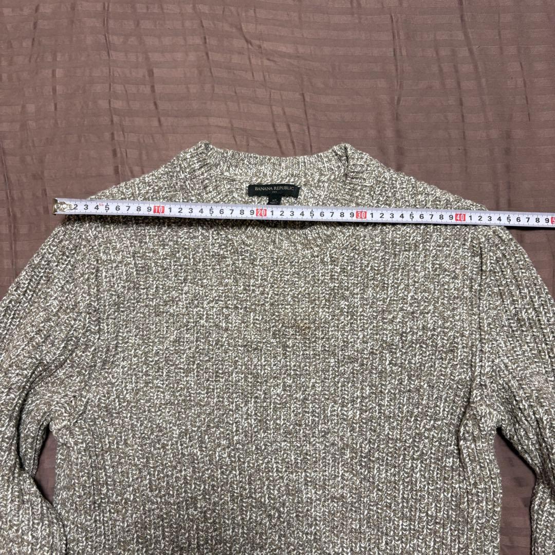 【美品】バナナリパブリック 厚手 ミックスカラー クルーネックニット XL — image 3