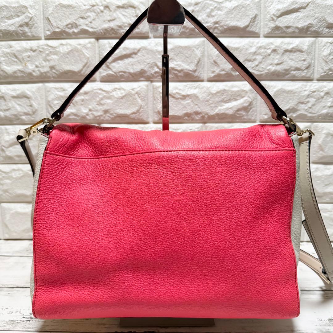 kate spadeショルダーバッグ 2way ピンク × ベージュ レザー — image 4