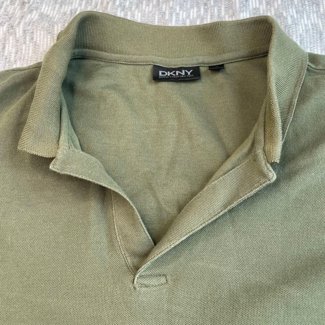 DKNY ダナキャランニューヨーク ポロシャツ カーキ L メンズ半袖カジュアル — image 3