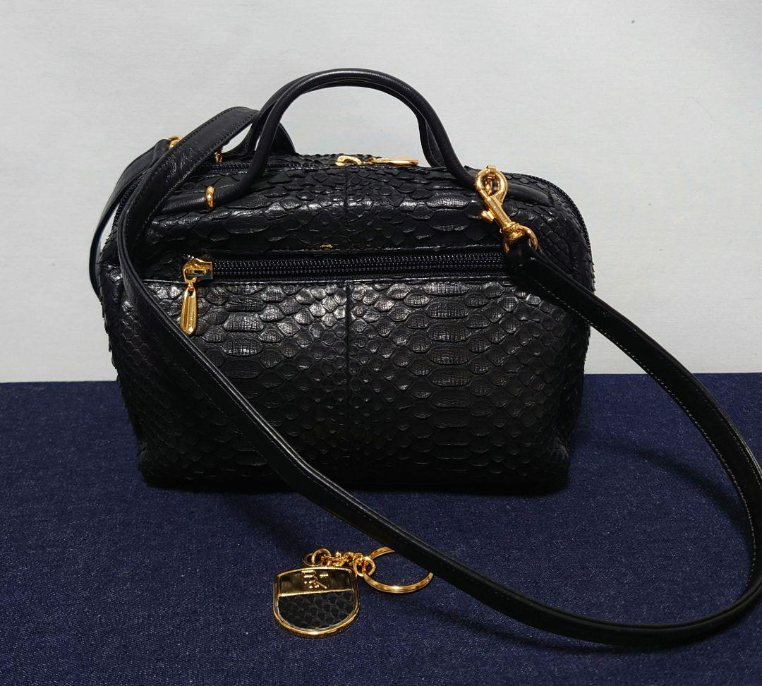 極美品✨BLNOBLE JRA パイソンレザー 2WAY ショルダーハンドバッグ — image 2