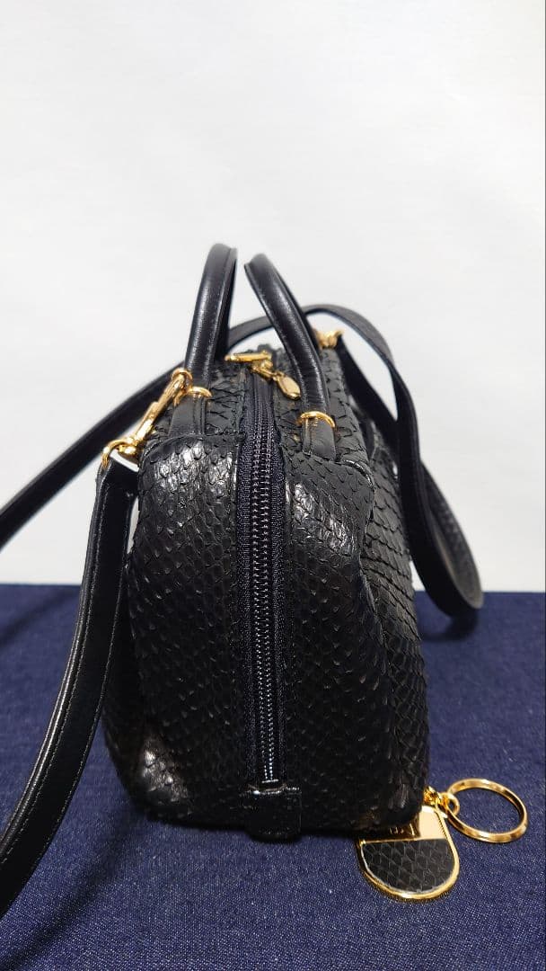 極美品✨BLNOBLE JRA パイソンレザー 2WAY ショルダーハンドバッグ — image 3
